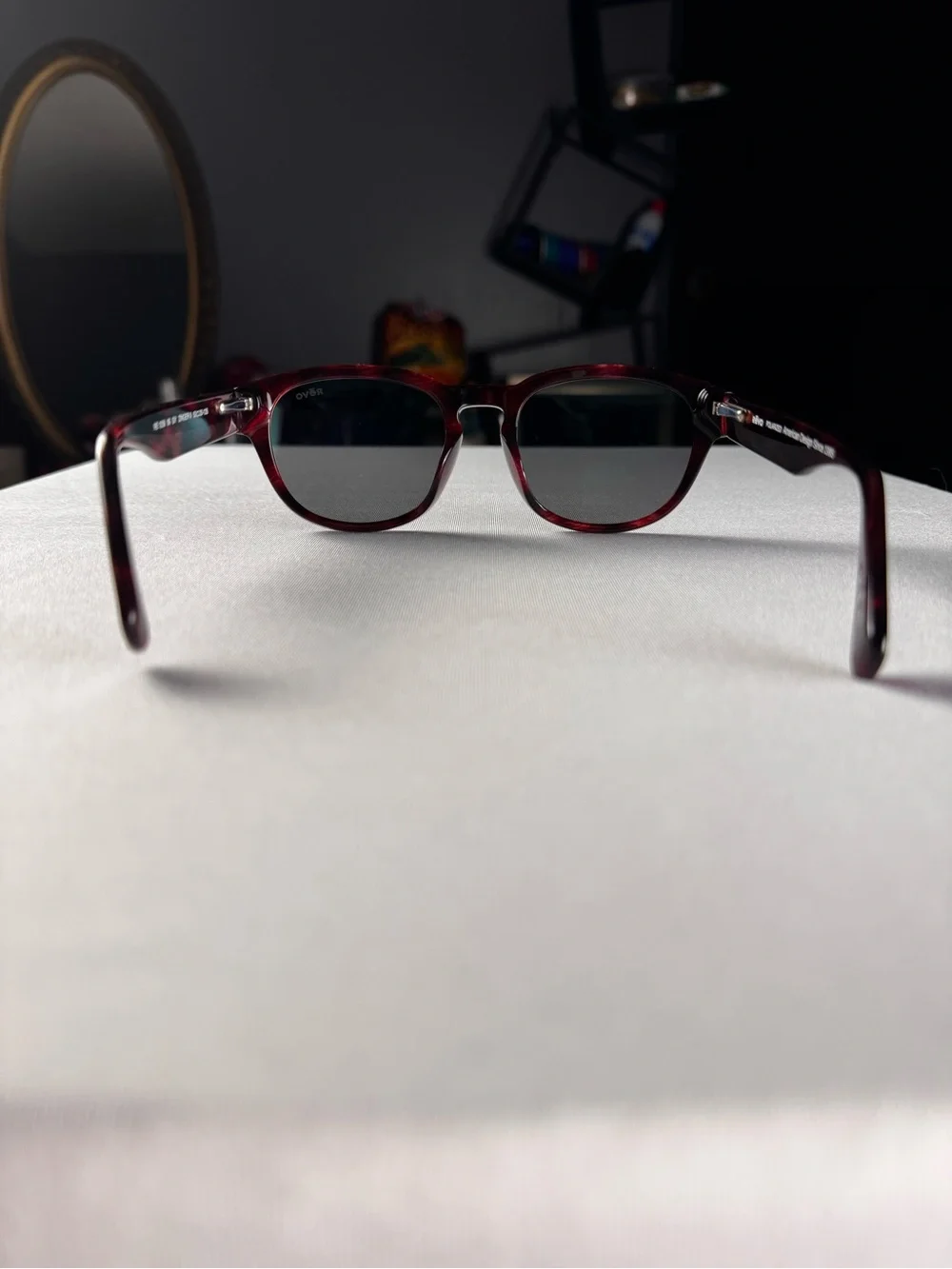 NEW! REVO Zinger 2 RE 1236 06 GY Shiny Red Havana Polarized Grey Mirror Lens uni